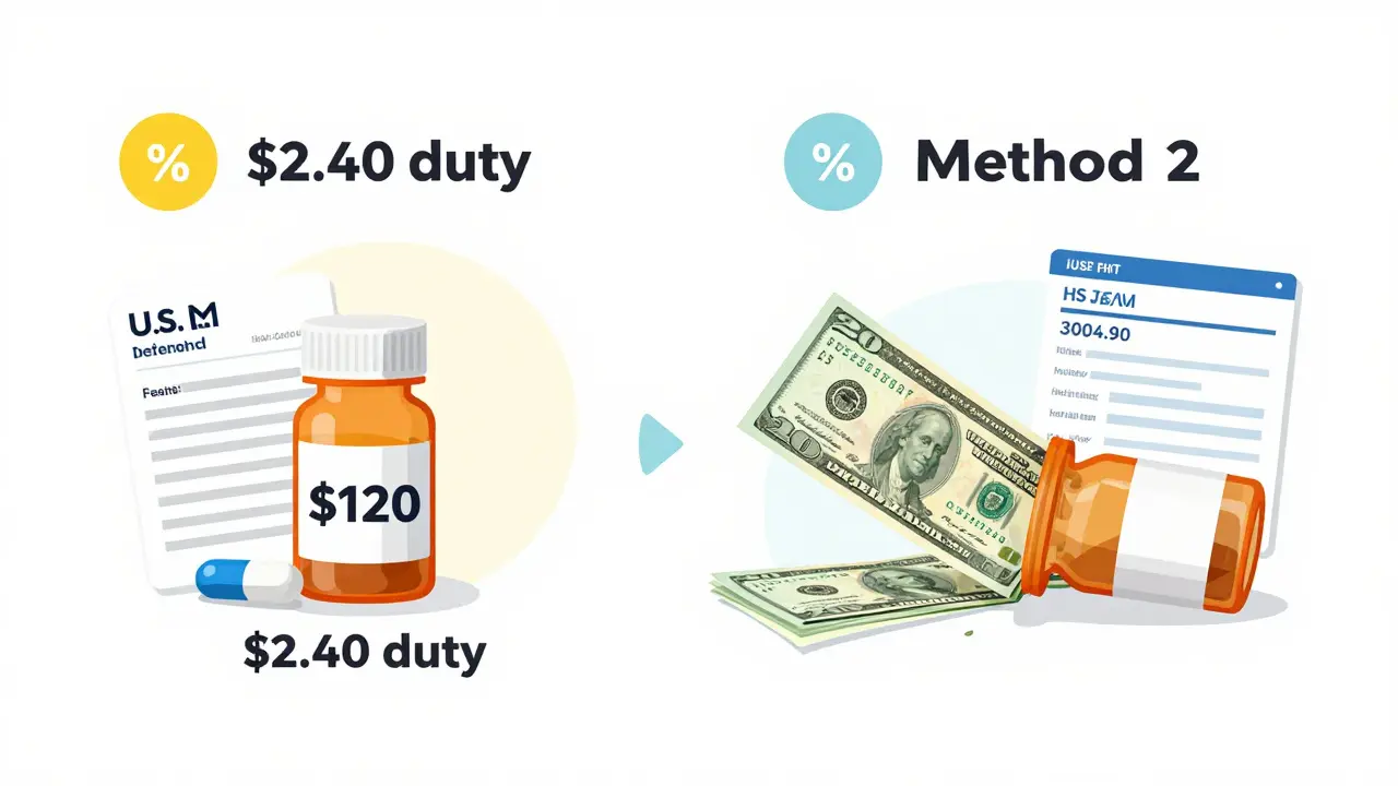 Comparison of two shipping duty methods for medication, one affordable and one costly