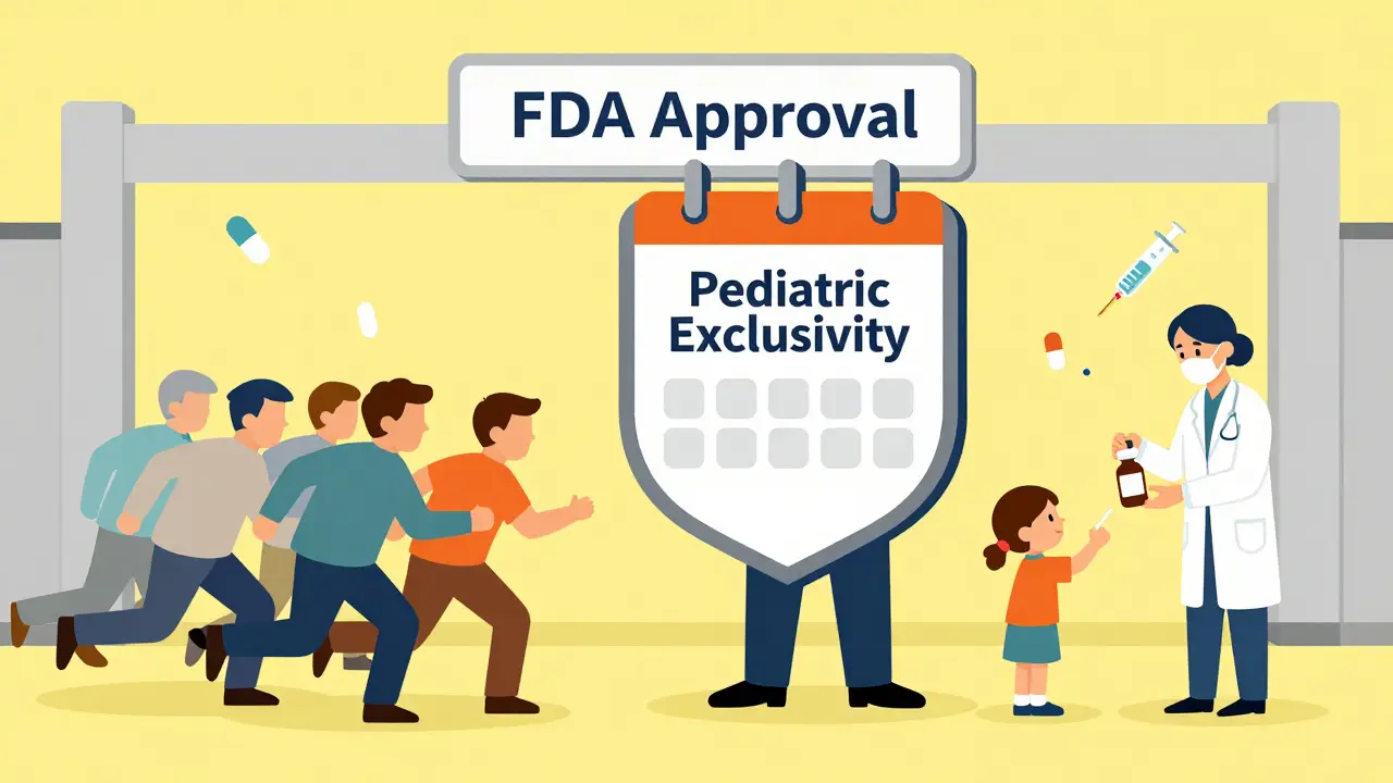 A pharmaceutical executive uses a six-month calendar as a shield to block generic drug makers from entering FDA approval.